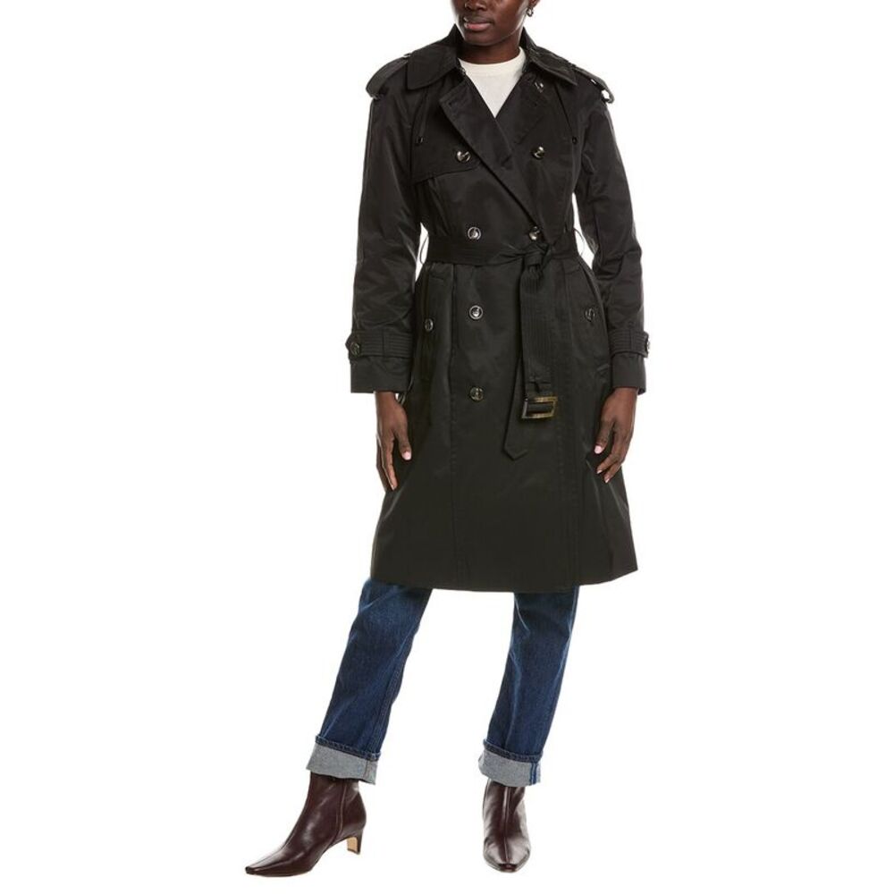 London Fog Womens  Long Trench Coat, Black
